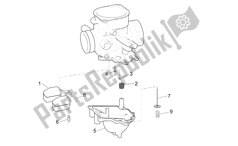 Toutes les pièces pour le Carburateur Iii du Aprilia Scarabeo 50 4T 2V E2 2006