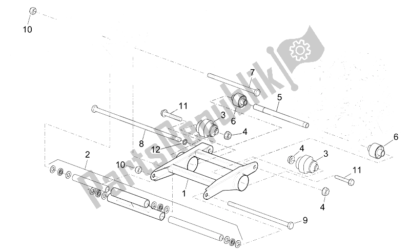 All parts for the Connecting Rod of the Aprilia Scarabeo 125 250 E2 ENG Piaggio 2004