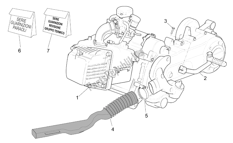 Alle Teile für das Motor des Aprilia Scarabeo 50 4T 2V E2 2006