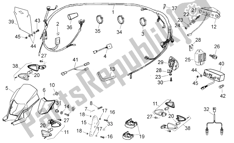 All parts for the Electrical System of the Aprilia RX SX 50 2011