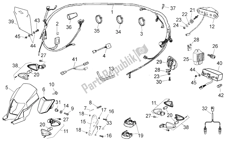 Toutes les pièces pour le Système électrique du Aprilia RX SX 50 2011