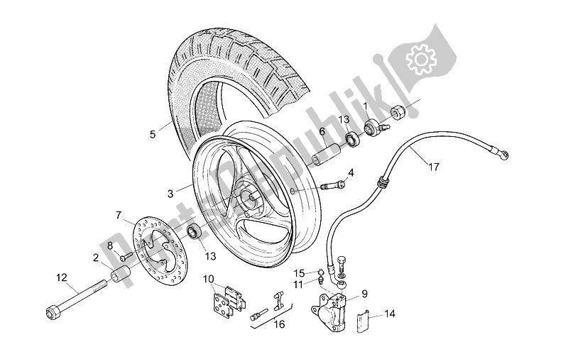 Toutes les pièces pour le Roue Avant du Aprilia SR Viper 50 1993