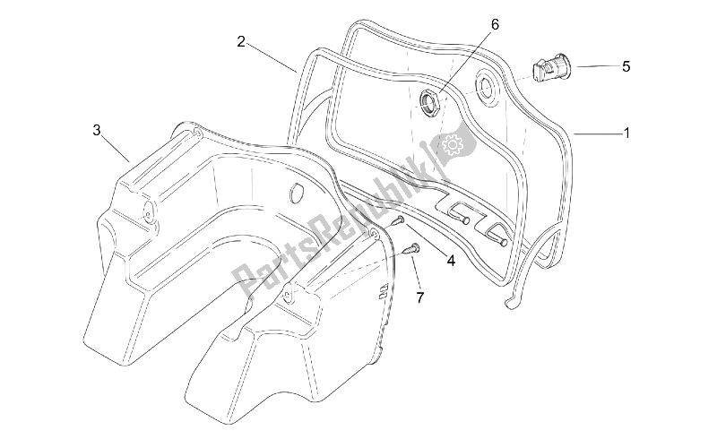 Tutte le parti per il Corpo Centrale - Guanto Comp. Del Aprilia Mojito 125 1999