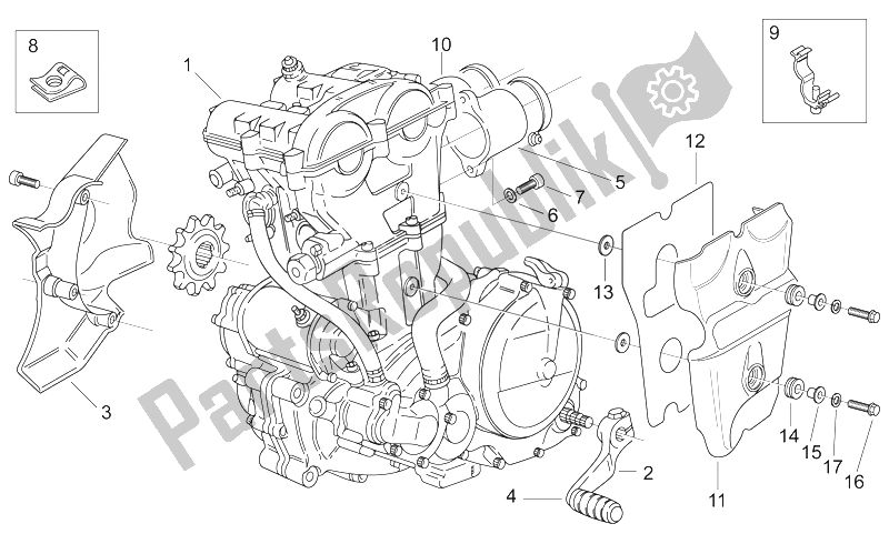 Todas las partes para Motor de Aprilia Pegaso 650 1997