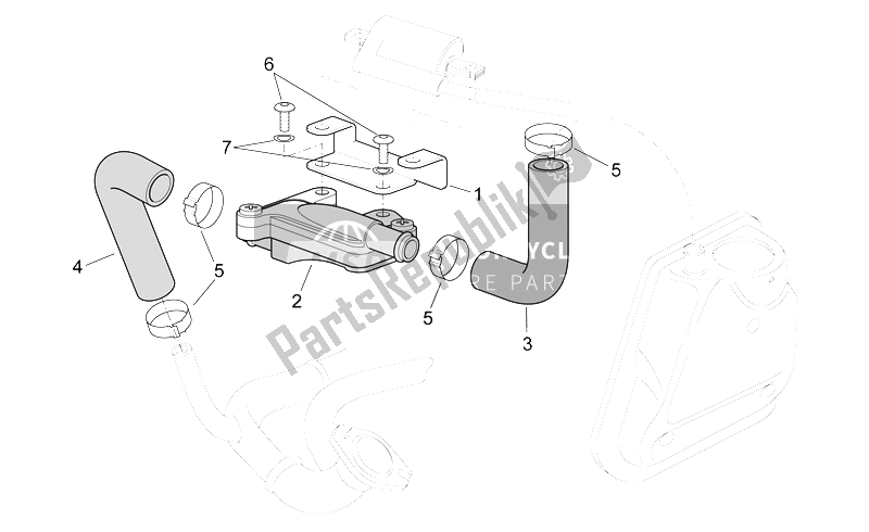 All parts for the Secondary Air of the Aprilia Sonic 50 H2O 1998