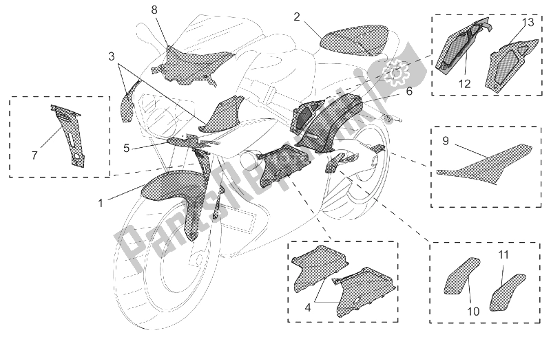 Tutte le parti per il Acc. - Parti Del Corpo Speciali del Aprilia RSV Mille 1000 2003