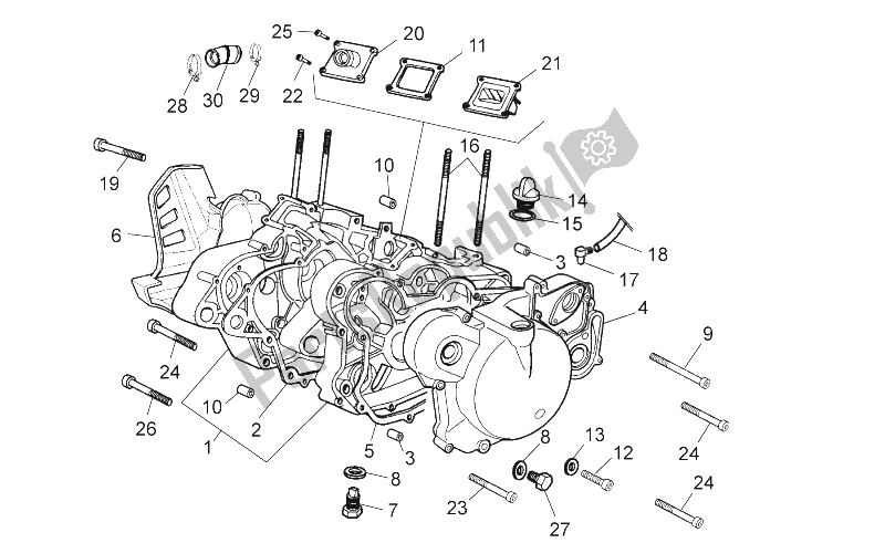 Todas as partes de Bloco Do Motor do Aprilia RX SX 50 2006