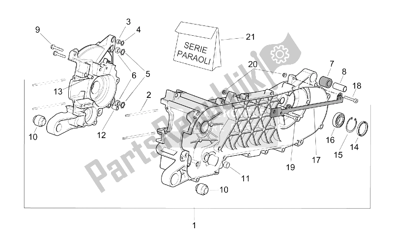 Tutte le parti per il Manovella Caso del Aprilia SR 50 H2O IE Carb 2003