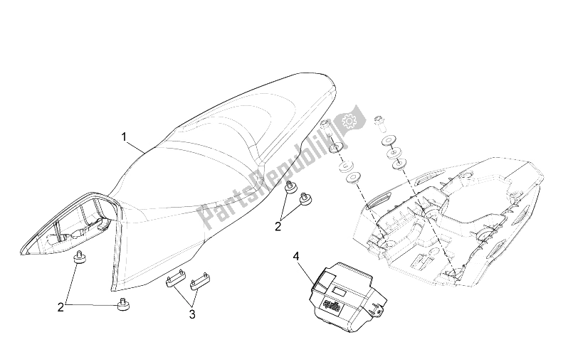 Alle onderdelen voor de Zadel van de Aprilia Shiver 750 GT 2009