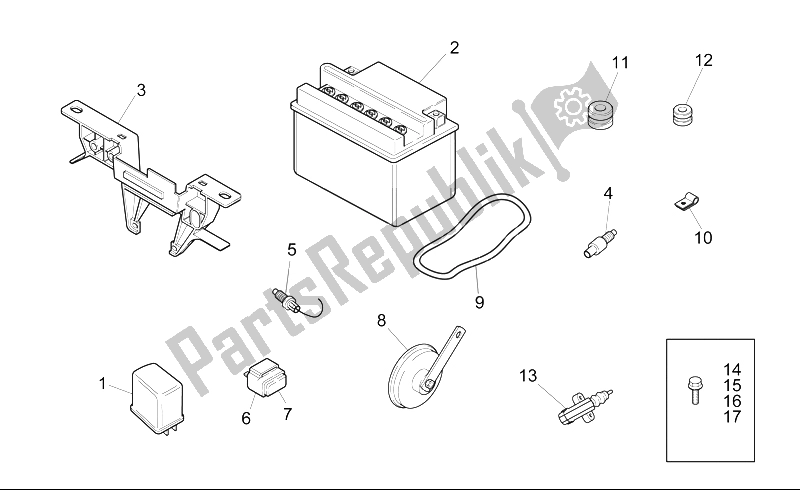 All parts for the Electrical System of the Aprilia RS 250 1995