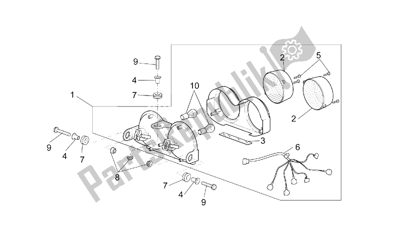 Tutte le parti per il Fanale Posteriore del Aprilia RSV Mille 1000 2003