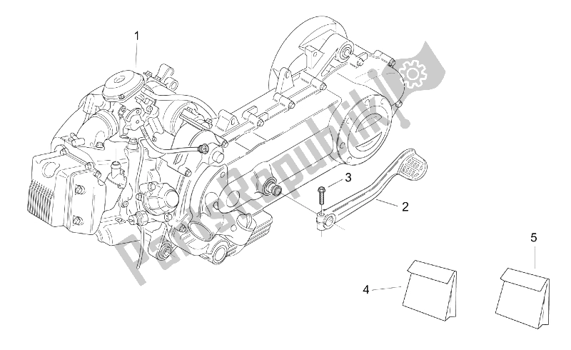 All parts for the Engine - Gaskets of the Aprilia Mojito 125 1999