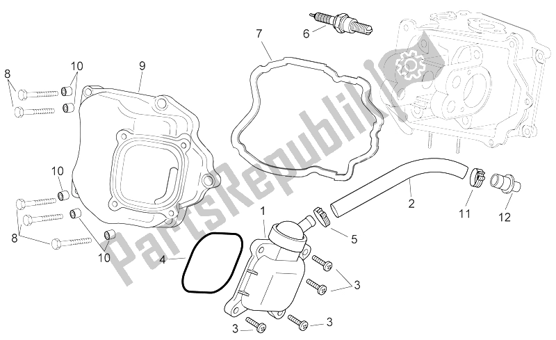 Tutte le parti per il Valvola Di Sfiato Olio del Aprilia Sport City 125 200 250 E3 2006