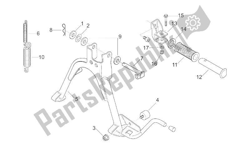 All parts for the Foot Rests - Lateral Stand of the Aprilia Scarabeo 50 2T ENG Minarelli 1999