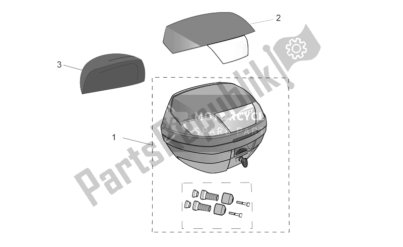 Toutes les pièces pour le Acc. - Top / étuis I du Aprilia Sport City 125 200 250 E3 2006