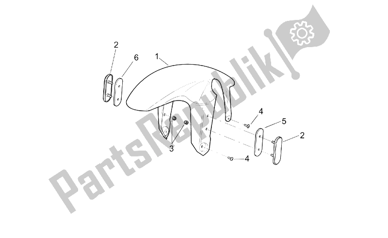 Alle onderdelen voor de Voorkant Carrosserie - Voorspatbord van de Aprilia RSV Mille 1000 2001