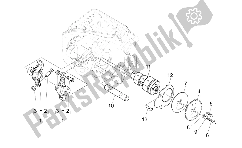 All parts for the Timing System of the Aprilia Mojito 125 E3 2008