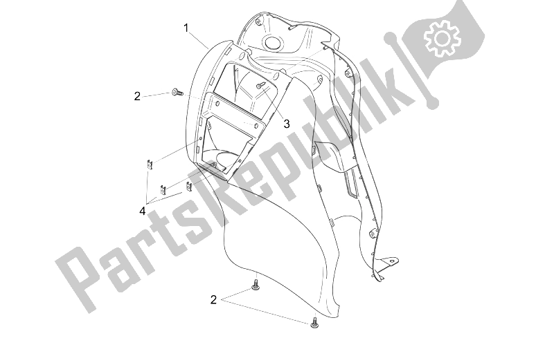 Toutes les pièces pour le Corps Avant Iv - Carénage Avant du Aprilia Scarabeo 50 2T E2 ENG Piaggio 2005