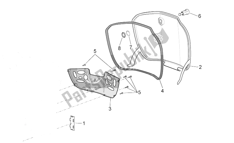 All parts for the Central Body I of the Aprilia Scarabeo 50 4T 4V E2 2009