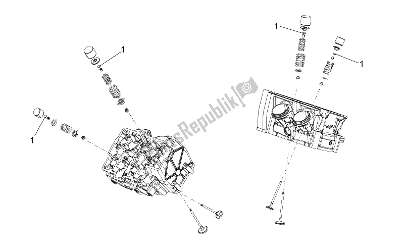 Alle onderdelen voor de Kleppen Pads van de Aprilia Tuono V4 1100 RR 2015