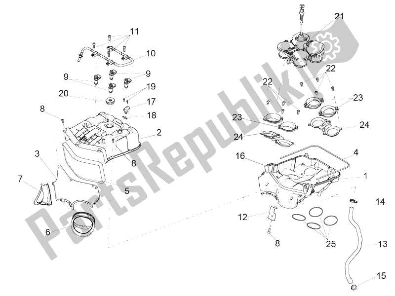 Alle onderdelen voor de Filtergeh? Use van de Aprilia RSV4 RR 1000 2015