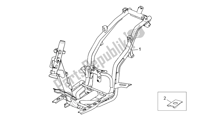 All parts for the Frame of the Aprilia Sport City ONE 50 4T 4V 2011