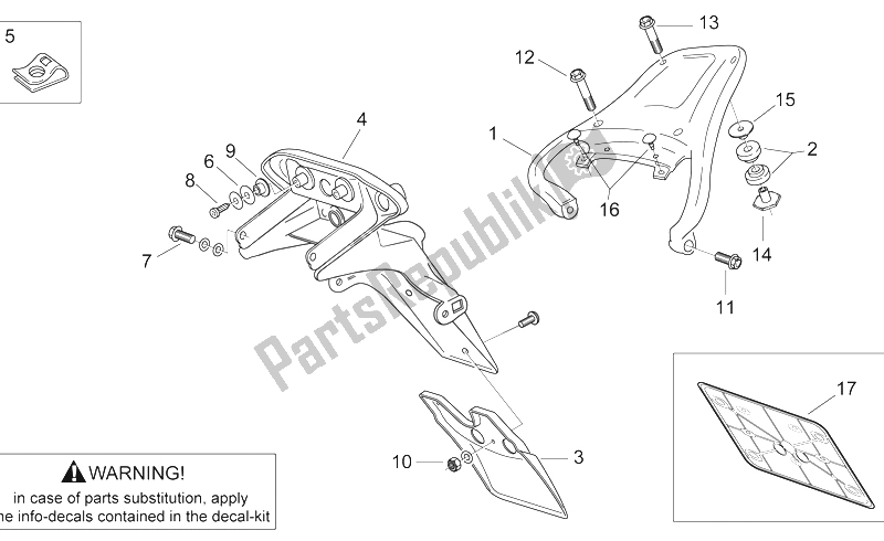 All parts for the Rear Body of the Aprilia Pegaso 650 1997