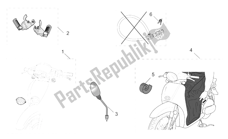 All parts for the Acc. - Various of the Aprilia Scarabeo 50 2T ENG Minarelli 1999