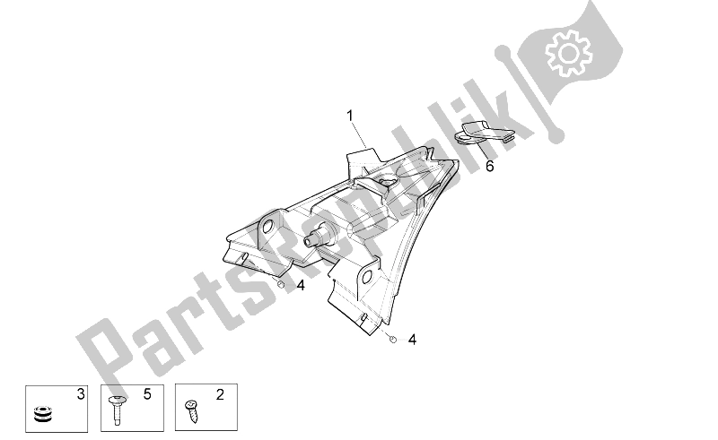 Toutes les pièces pour le Feu Arrière du Aprilia Tuono V4 1100 RR USA CND 2016