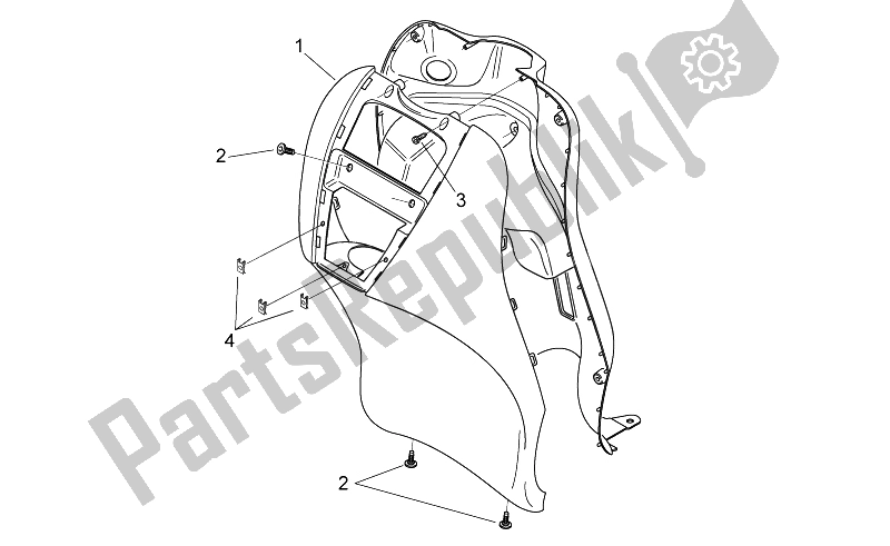 Alle Teile für das Frontkörper Iv - Frontverkleidung des Aprilia Scarabeo 50 2T 2014