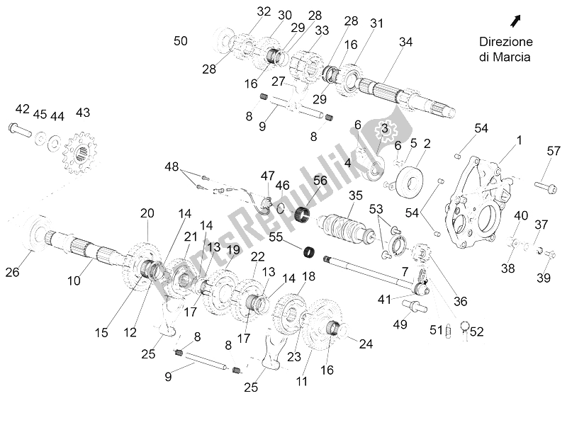 Todas las partes para Schaltgetriebe - Zahnr? Der de Aprilia RSV4 RR 1000 2015