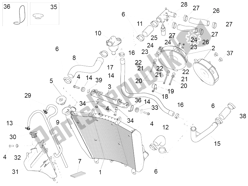 Toutes les pièces pour le Système De Refroidissement du Aprilia RSV4 RR Europe 1000 2016