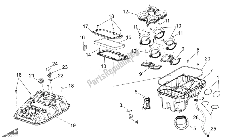 Tutte le parti per il Air Box del Aprilia RSV4 Aprc Factory STD SE 1000 2011