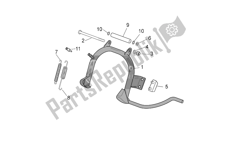 Todas as partes de Apoios Para Os Pés - Apoio Lateral do Aprilia Scarabeo 50 4T 4V NET 2010