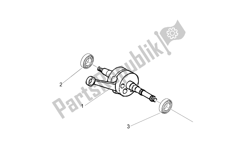 All parts for the Drive Shaft of the Aprilia Sport City ONE 50 4T 2V E2 2008