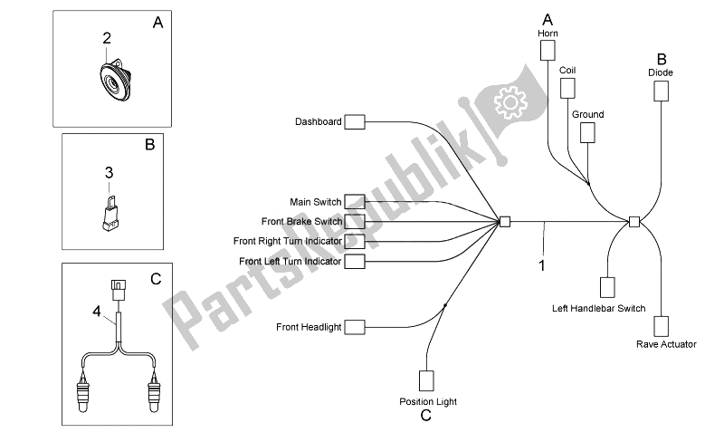 Toutes les pièces pour le Système électrique I du Aprilia RX SX 125 2008