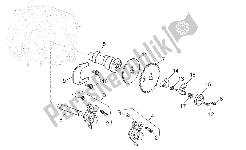 Wszystkie części do System Rozrz? Du Aprilia Scarabeo 300 Light E3 2009