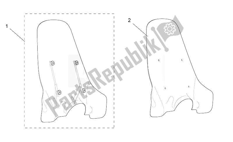 All parts for the Acc. - Windshields of the Aprilia Scarabeo 100 4T E2 2001