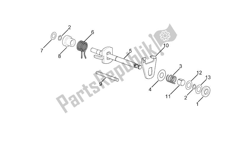 Tutte le parti per il Selettore del Aprilia MX 50 2002