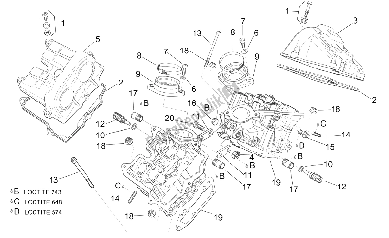 Toutes les pièces pour le Couvercle De Soupape du Aprilia RSV Mille 1000 2003