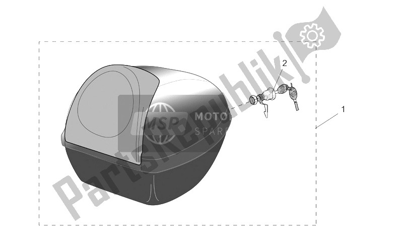 All parts for the Acc. - Top/cases, Side Cases of the Aprilia Scarabeo 100 2T ENG Yamaha 2000