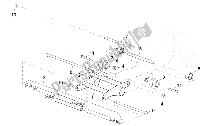 All parts for the Connecting Rod of the Aprilia Scarabeo 125 200 E3 ENG Piaggio 2006