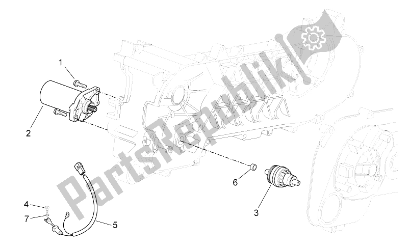 Alle onderdelen voor de Startmotor van de Aprilia Scarabeo 50 2T 2014