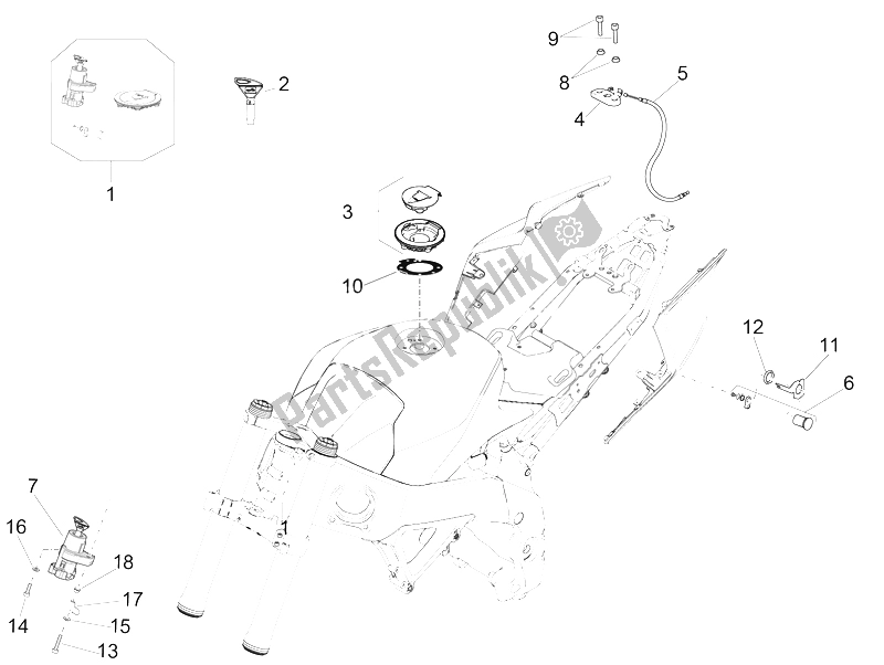 All parts for the Locks of the Aprilia RSV4 RR Racer Pack 1000 2015