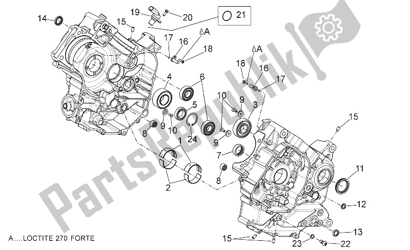 Tutte le parti per il Carter Ii del Aprilia Shiver 750 EU 2010