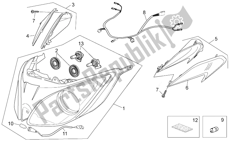 Toutes les pièces pour le Phare du Aprilia Atlantic 125 E3 2010