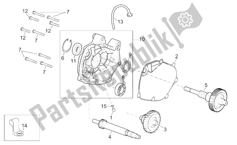 Toutes les pièces pour le Transmission du Aprilia Atlantic 500 2001