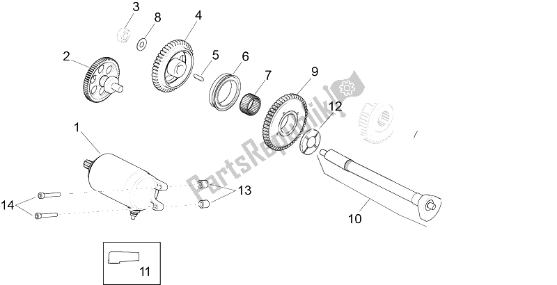 Alle onderdelen voor de Starter / Elektrische Starter van de Aprilia RSV4 Racing Factory L E USA 1000 2016