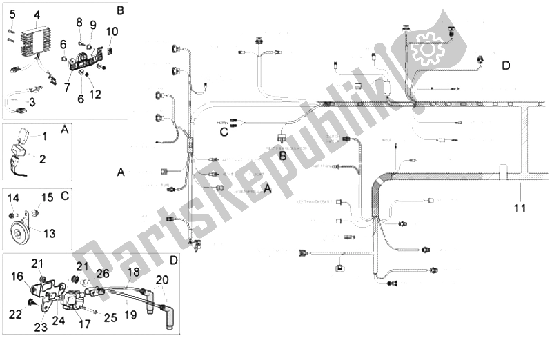 Alle Teile für das Elektrisches System I des Aprilia RSV Tuono 1000 2006