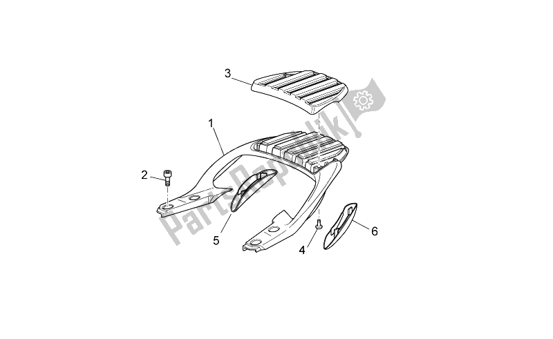 All parts for the Rear Body Ii of the Aprilia Scarabeo 125 200 I E Light 2011